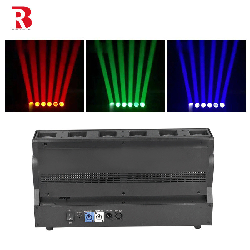 室内 LED ピクセルズームバー 6個 40W RGBW 4イン1 LED 動くヘッドステージライト