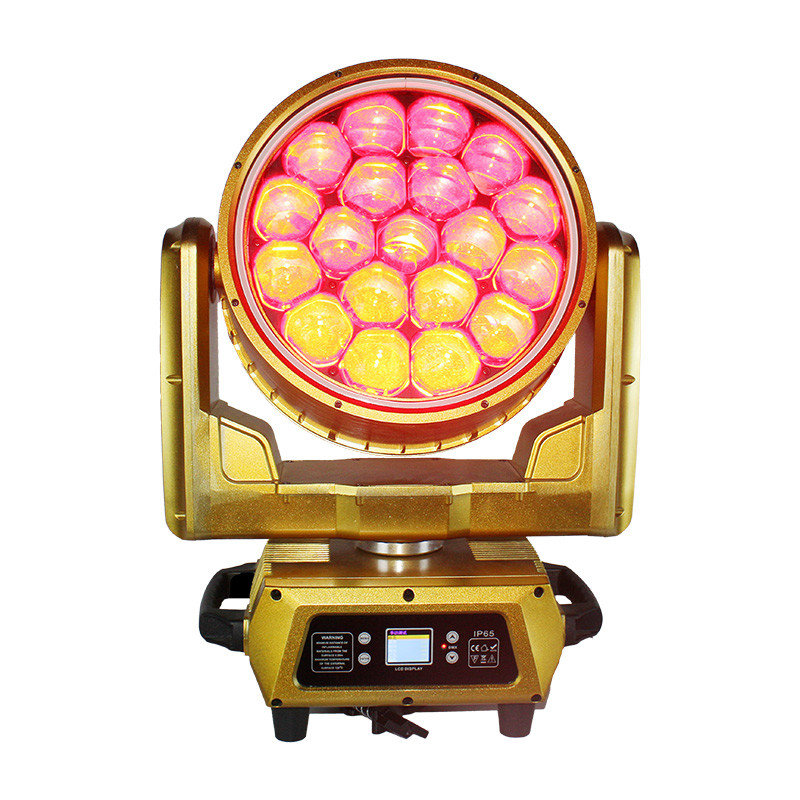 外部LED DMX512 動くヘッド 19個 40W 4in1 ビービービームステージZOOMライト