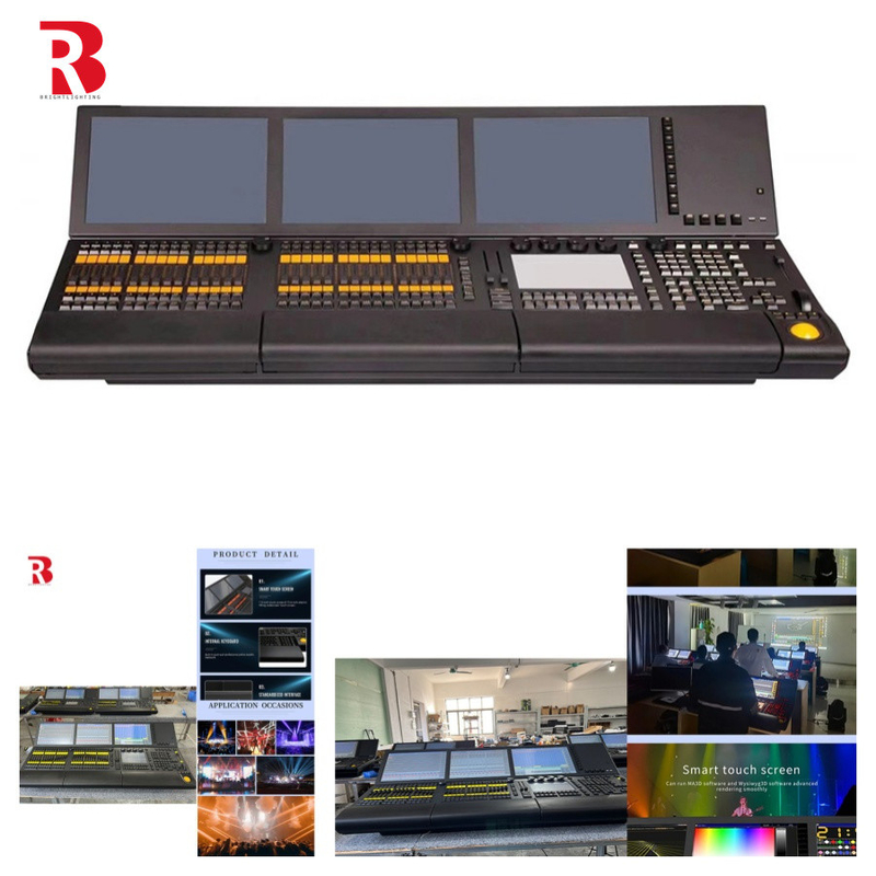 Pro Stage RDM DMX512 コンソール 動く頭 ライト リナックス システム コントローラー 3 スクリーン