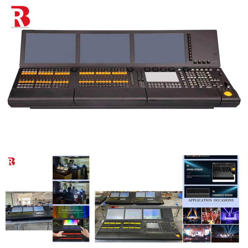 Pro Stage RDM DMX512 コンソール 動く頭 ライト リナックス システム コントローラー 3 スクリーン