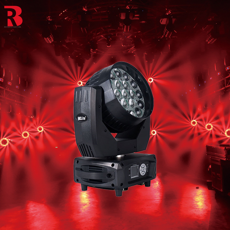 19*15W DMX512 14/25CH ズーム LED 移動ヘッド ステージライト 娯楽用
