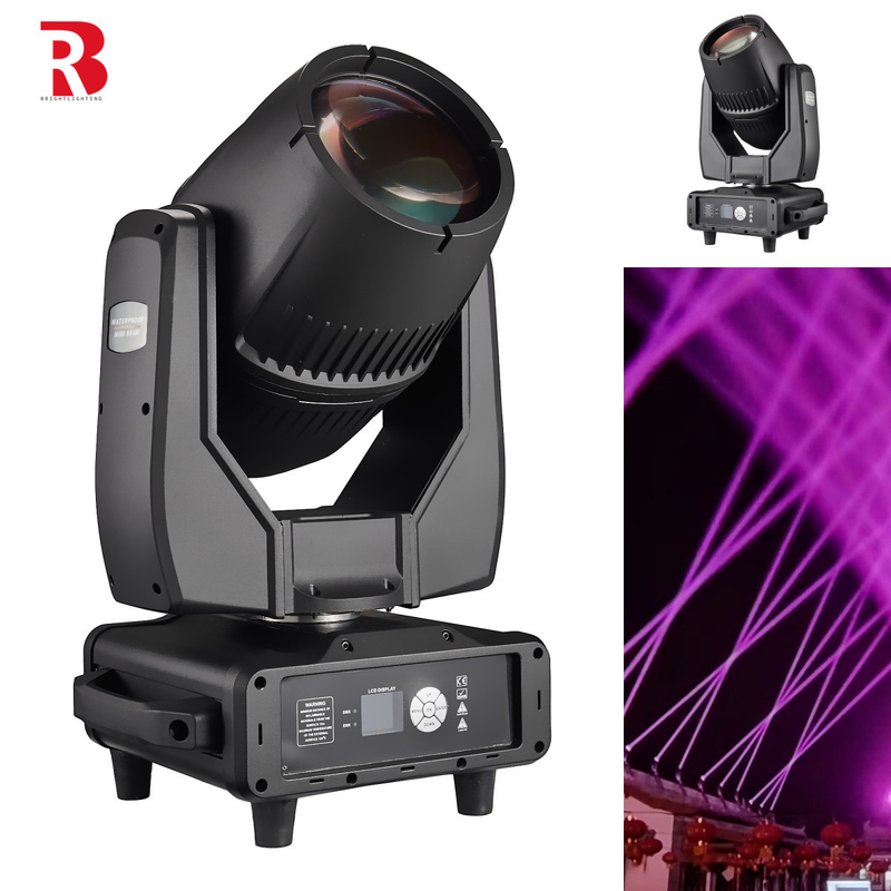 防水 IP65 380W ミニ DMX 旋回ビーム 移動ヘッドライト 屋外ステージコンサート