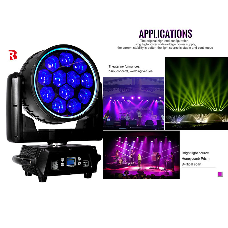 12*40W RGBW LED 高明度輸入ライトランプ LED移動ヘッドライト メーカー