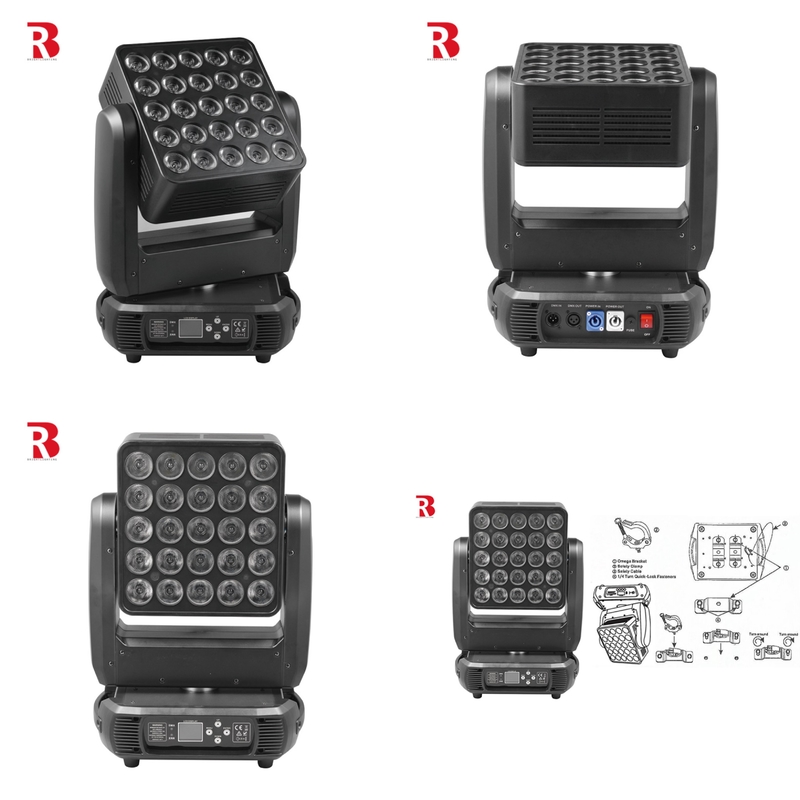25pcs 10w 4 In 1 マトリックスライト LED 動く頭 結婚式 舞台飾り DJ機器