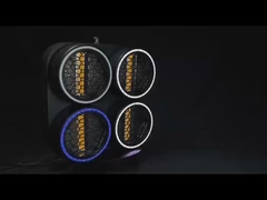 移動式ヘッドライト メーカー レトロ 4つの目 ブラインド RGB LEDビーズ