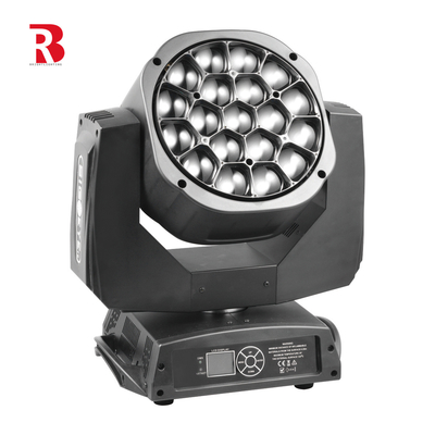 DMX LED 移動頭 ズームと回転 19pcs 15W 4 In 1 ビーステージライト