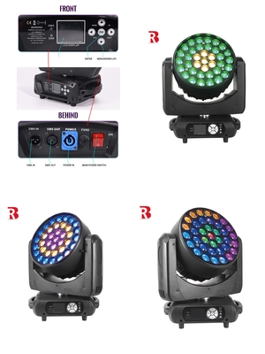 LED RGBW 37*15W 4in1 動く頭 DMX ライト ミツバチ 目洗い ステージショー用